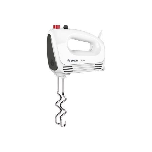 Batteur a main BOSCH CleverMixx MFQ22100 - 375W - 4 vitesses + pulse - Blanc/Argent