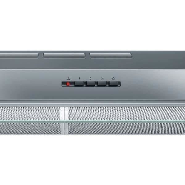 Hotte classique murale BOSCH DUL63CC50 - L 60 cm - Inox - Evacuation / Recyclage - 350 m³ air/h max en évacuation - 72 dB