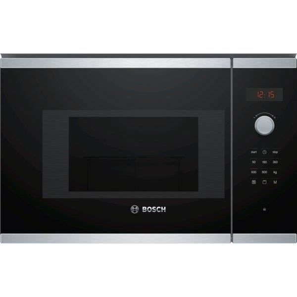 Micro-ondes + grill encastrable - BOSCH - SER4 BEL523MS0 - Inox - 20 l - 800 W - 8 programmes auto - 38,2 x 59,4 x 31, 7 cm