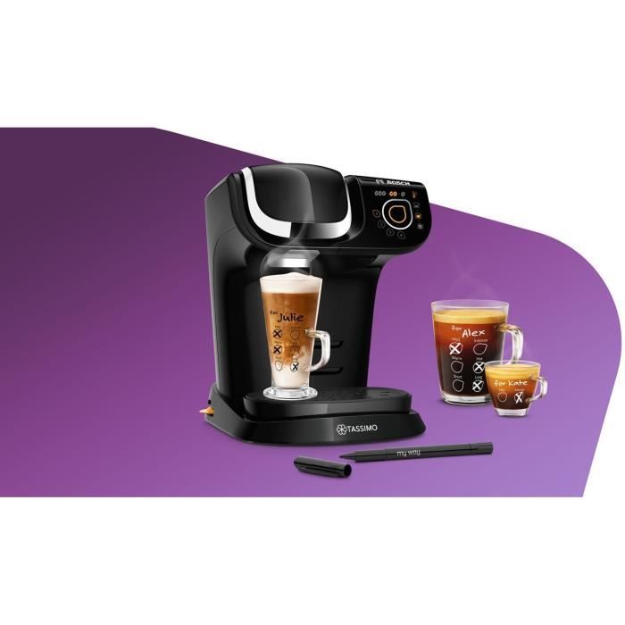 Cafetiere Tassimo - BOSCH TAS6502 - Noir - Espresso - Réservoir d'eau amovible - Pose libre