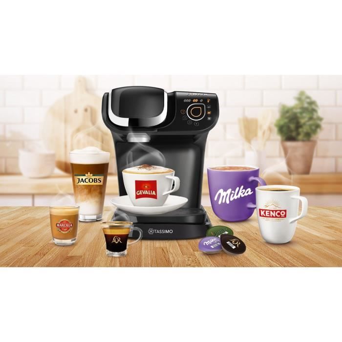 Cafetiere Tassimo - BOSCH TAS6502 - Noir - Espresso - Réservoir d'eau amovible - Pose libre