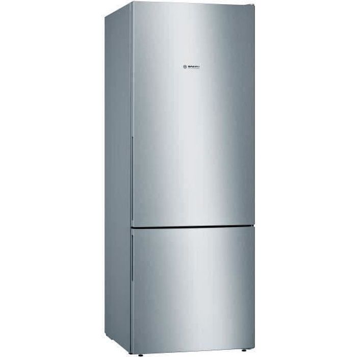 BOSCH KGV58VLEAS - Réfrigérateur combiné - 500 L (376 L + 124 L) - Froid low frost grande capacité- L 70 x H 191 cm - Inox