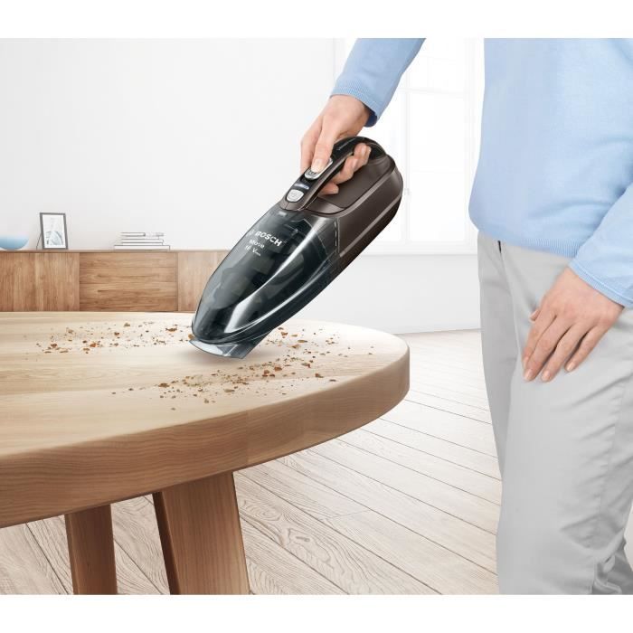 Aspirateur de table BOSCH Move - 16V - Autonomie 40 min - Triple filtration cyclonique-poussiere - Taupe