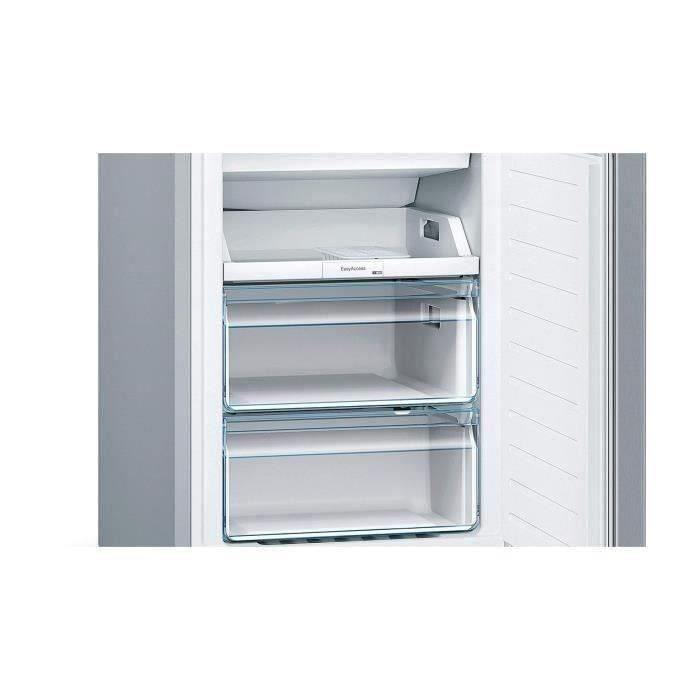 BOSCH KGN36NLEA - Réfrigérateur congélateur bas - 302L (215L + 87L) - Froid NoFrost multiairflow - L 60 x H186cm - Portes inox