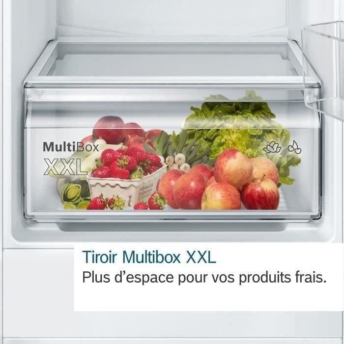 BOSCH KGN36NLEA - Réfrigérateur congélateur bas - 302L (215L + 87L) - Froid NoFrost multiairflow - L 60 x H186cm - Portes inox