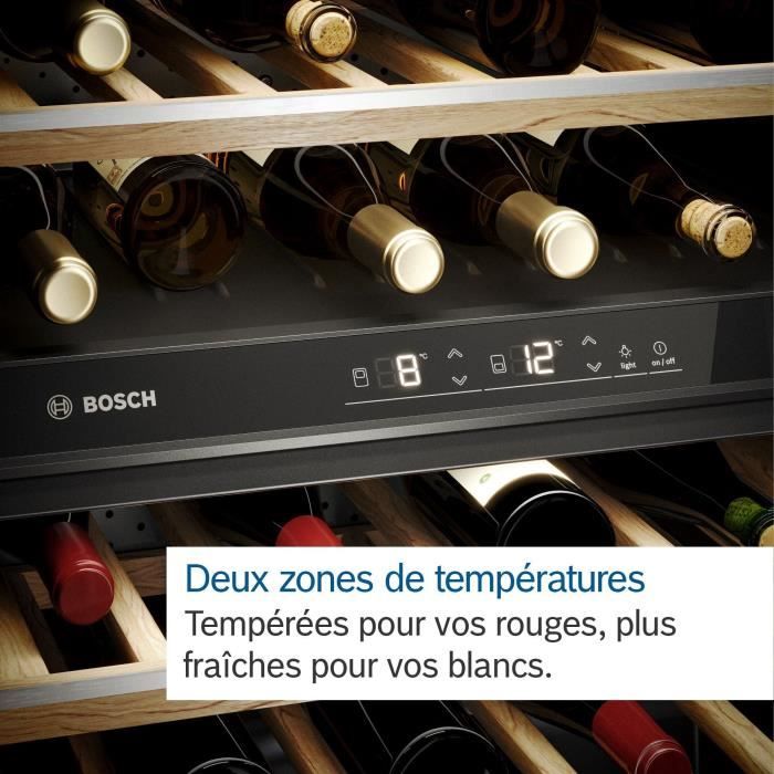 BOSCH - Cave a vin pose-libre - Porte: noir - SER6 - Classe énergie G - H: 186,00 cm x L: 60,00 cm x P: 61,00 cm