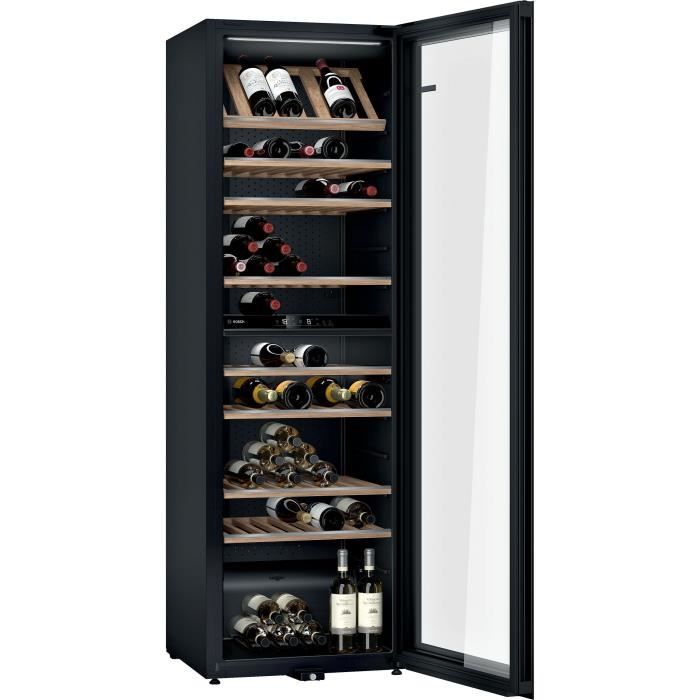 BOSCH - Cave a vin pose-libre - Porte: noir - SER6 - Classe énergie G - H: 186,00 cm x L: 60,00 cm x P: 61,00 cm