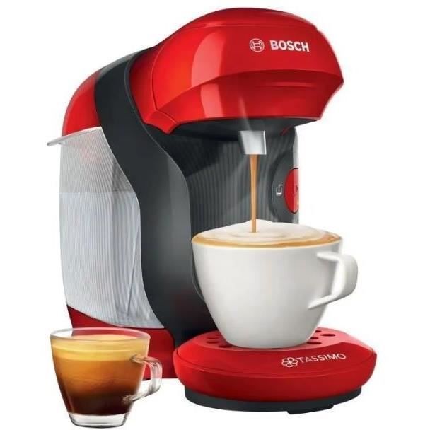 Machine multi-boissons BOSCH TAS1103 Tassimo Rouge - Pression 3,3bar - Capacité du réservoir d'eau 0,7l