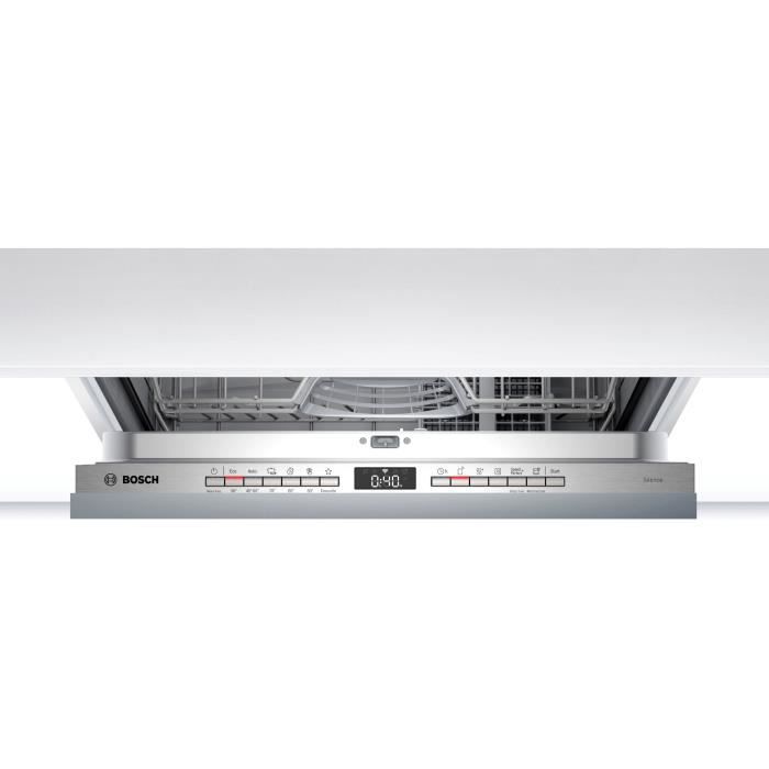 Lave-vaisselle tout intégrable BOSCH SMV4HTX28E SER4 - 12 couverts - Induction - L60 cm - Home Connect - 46dB