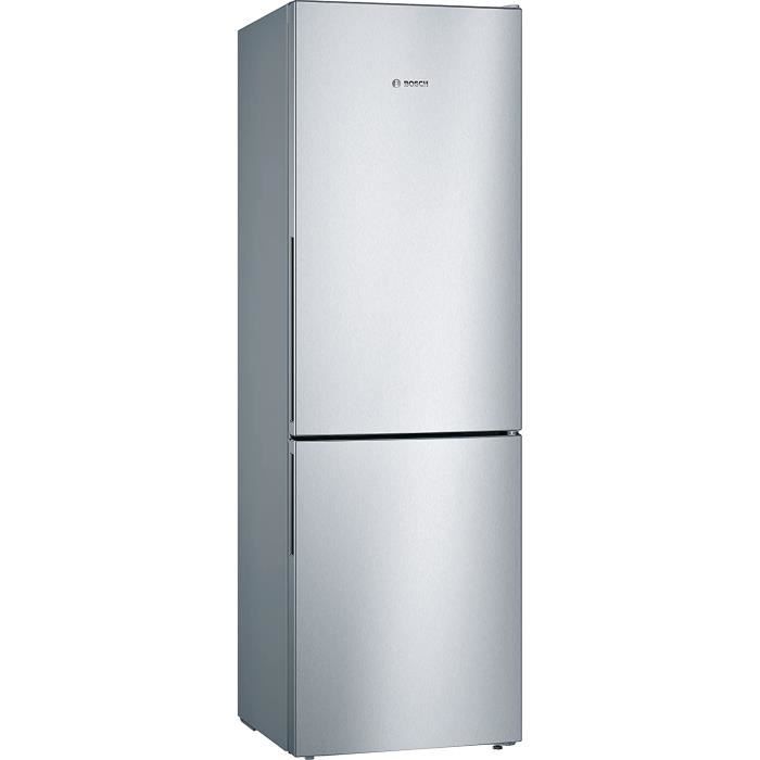 BOSCH KGV36VLEAS - Réfrigérateur congélateur bas-307 L (213+94 L)-Froid brassé - L 60 x H 186 cm - Inox