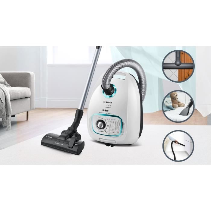 BOSCH BGLS4HYG2 Aspirateur avec sac - Puissance 700 W - Filtre UltraAllergy - Grande capacité 4 l - Rayon d'action 10 m