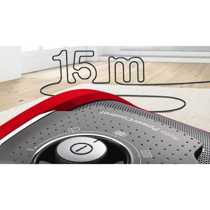 Aspirateur avec sac BOSCH GL80 ProAnimal Rouge -BOSCH BGB8PET1 - 650 Watt - 74 dB - Capacité : 5L