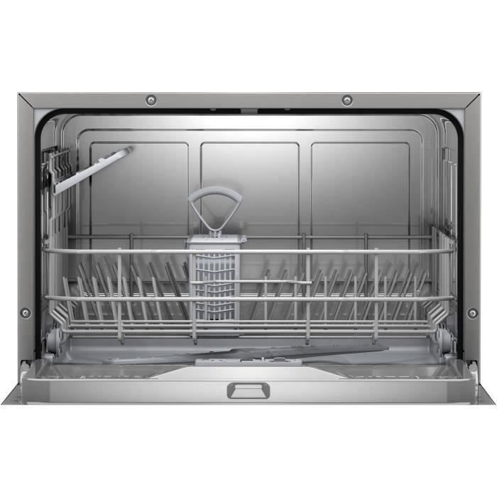 Lave-vaisselle compact pose libre BOSH SKS51E38EU SER2 - 6 couverts - Induction - L55cm - 49dB - Inox