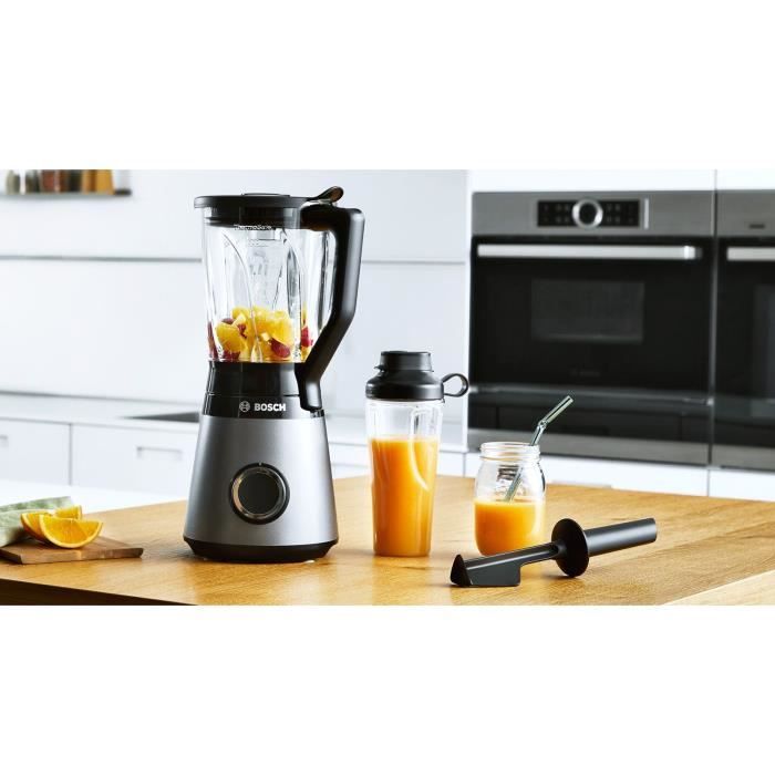 BOSCH Blender VitaPower Revetement métallique - 1200W - 30.000 trs/min - 2 vitesses + turbo - Bol mixeur 2 L - 4 lames amovibles