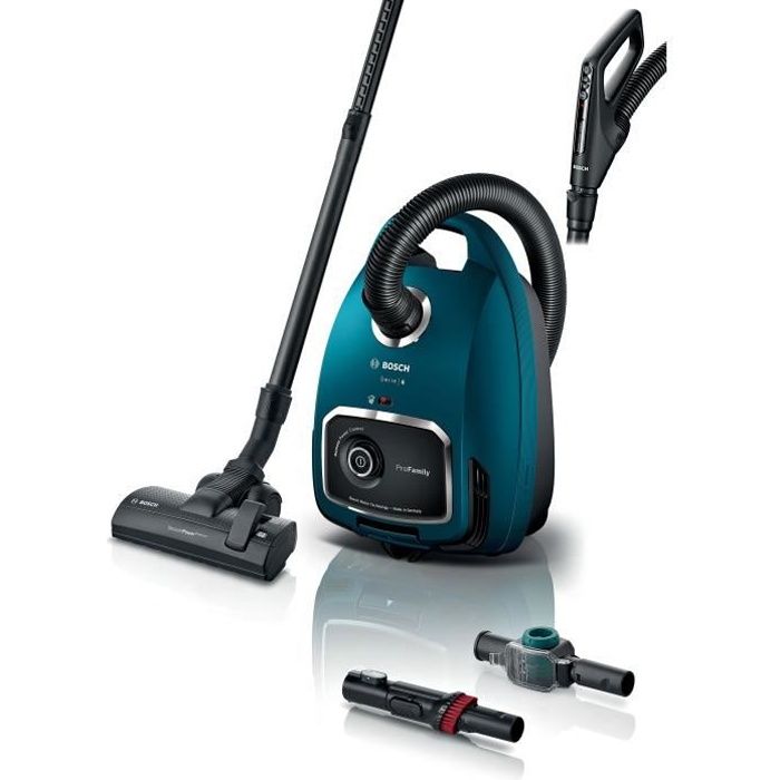 BOSCH BGL6FAM1 - Aspirateur avec sac - Variateur de puissance a la poignée - Brossette multi-usage intégrée - Tres silencieux 69 dB