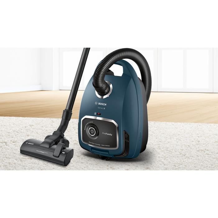 BOSCH BGL6FAM1 - Aspirateur avec sac - Variateur de puissance a la poignée - Brossette multi-usage intégrée - Tres silencieux 69 dB