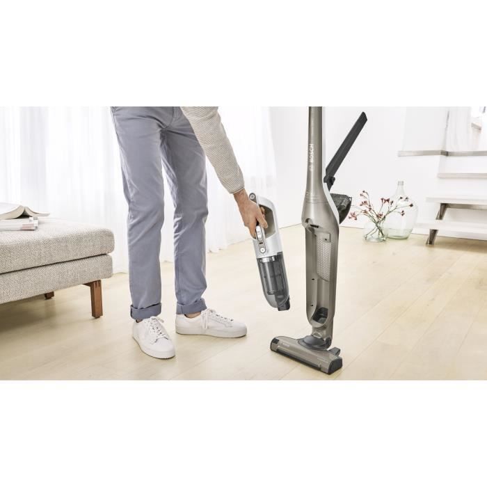 BOSCH BBH3ALL23 Aspirateur balai sans fil 2en1 et multifonction Flexxo - 2 vitesses - 23V - 50 mn d'autonomie - Champagne métallisé