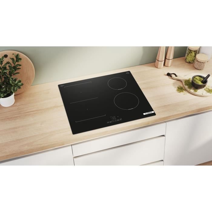 Table induction 60cm - BOSCH SER4 - PVS611BB6E Noir - 4-foyers