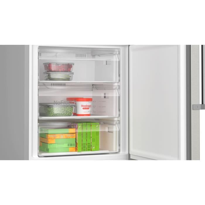 Réfrigérateur combiné pose-libre BOSCH - KGN497ICT - 440L - No Frost - 203X70X67cm - Inox