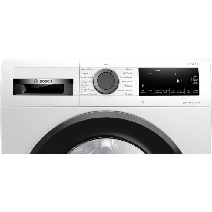 Lave-linge hublot BOSCH WGG24400FR SER6  9 kg - Induction - L59,8m - 1400 trs/min - Classe A - Blanc