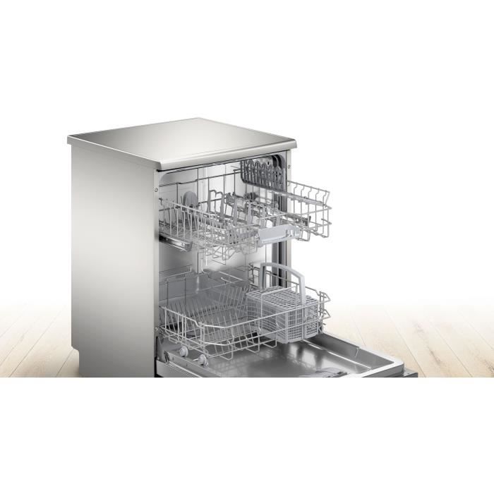 Lave-vaisselle pose libre BOSCH SMS2ITI12E SER2 - 12 couverts - Induction - L60cm - Home Connect - 48dB - Silver/Inox