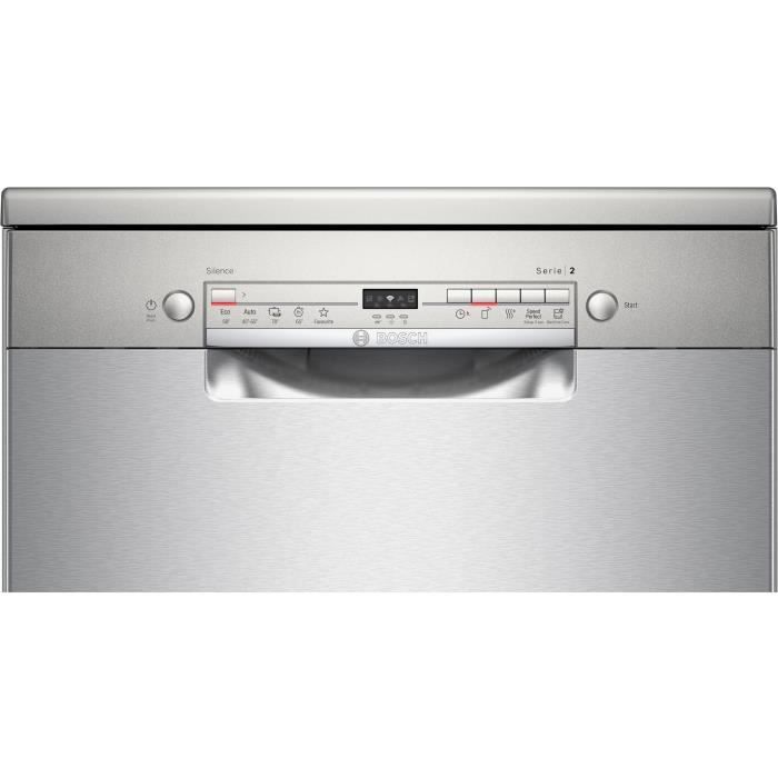 Lave-vaisselle pose libre BOSCH SMS2ITI12E SER2 - 12 couverts - Induction - L60cm - Home Connect - 48dB - Silver/Inox