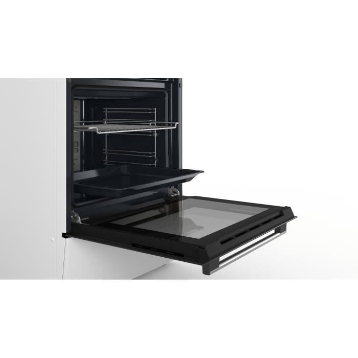 Cuisiniere mixte - BOSCH SER4 - HXR39AG20 - 4 foyers - Four 66 L - 4.3 kW - Classe A - 60 cm