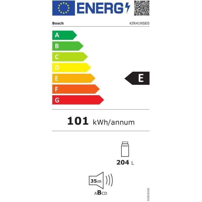 Réfrigérateur BOSCH SER2 KIR41NSE0 1 porte Intégrable 204 L Porte a glissiere