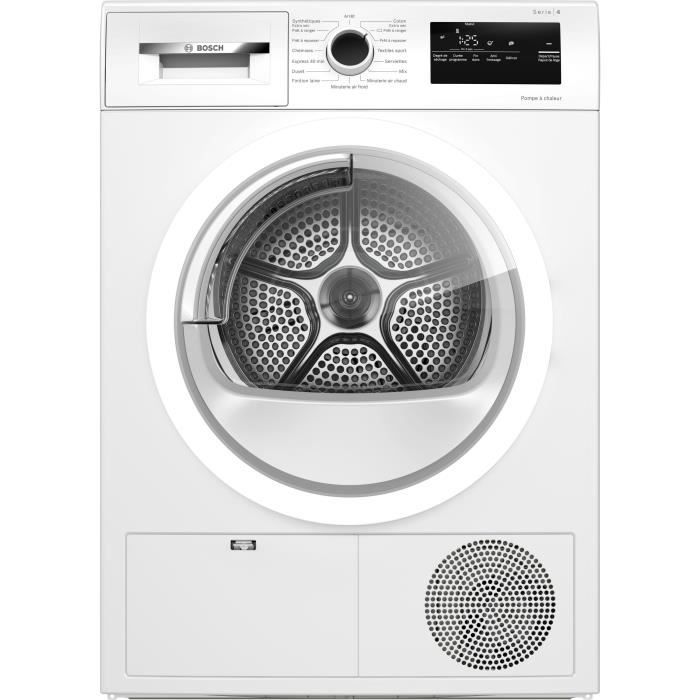 Seche-linge pompe a chaleur BOSCH WTH83V13FR SER4 - 8 kg - Classe A++ - Blanc