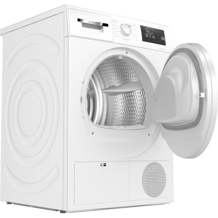 Seche-linge pompe a chaleur BOSCH WTH83014FR SER4 - 8 kg - Classe A+ - Tambour Inox - Blanc