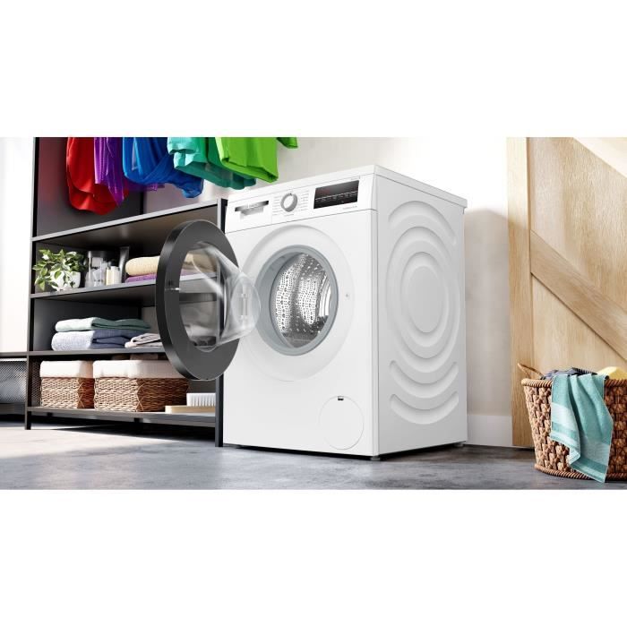 Lave-linge hublot BOSCH WUU28T18FR SER6 - 8 kg - Induction - L60cm - 1400 trs/min - Classe A - Blanc