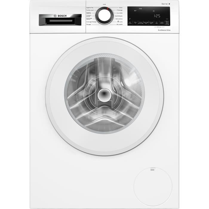 Lave-linge hublot BOSCH WGG04409FR SER4 - 9 kg - Induction - L60 cm - 1400 trs/min - Classe A - Blanc