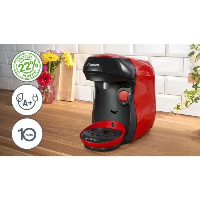 Machine a café multi-boissons - BOSCH - TASSIMO - T10 Happy rouge - 1400 W