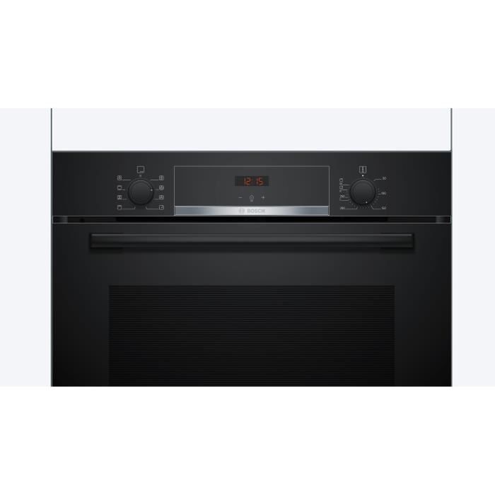 Four encastrable EcoClean - BOSCH SER4 - HBA553BA3F - Noir - 71 L - Classe énergie A+ - 59,5 x 59,4 x 54,8 cm