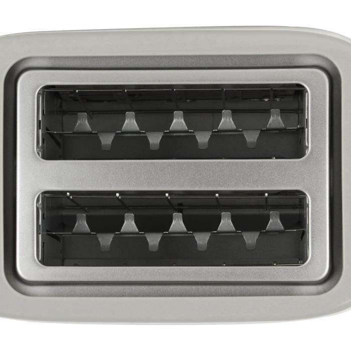 Grille-pain - BRANDT - T02T1050W - 2 fentes - 7 niveaux de puissance - Tiroir ramasse-miettes - Blanc