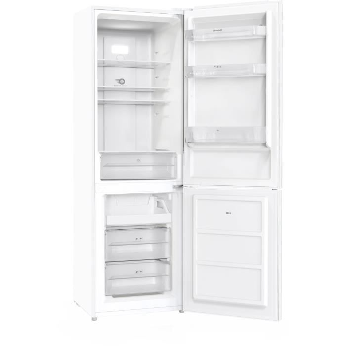 Réfrigérateur combiné - BRANDT - BFC8600EW - 293 L - 60 x 60 x 185,8 cm - Blanc