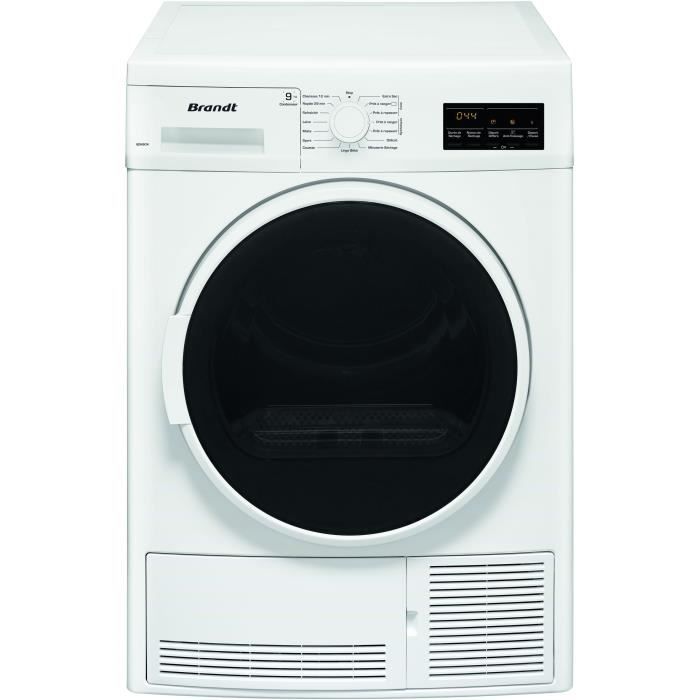 Seche-linge a condensation BRANDT BDM9CW - 9 kg - L60cm - Classe B - Blanc