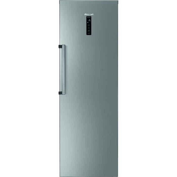 BRANDT BFL862YNX Réfrigérateur 1 porte - 355 L - Froid ventilé - L59,5 x H185 cm - Inox