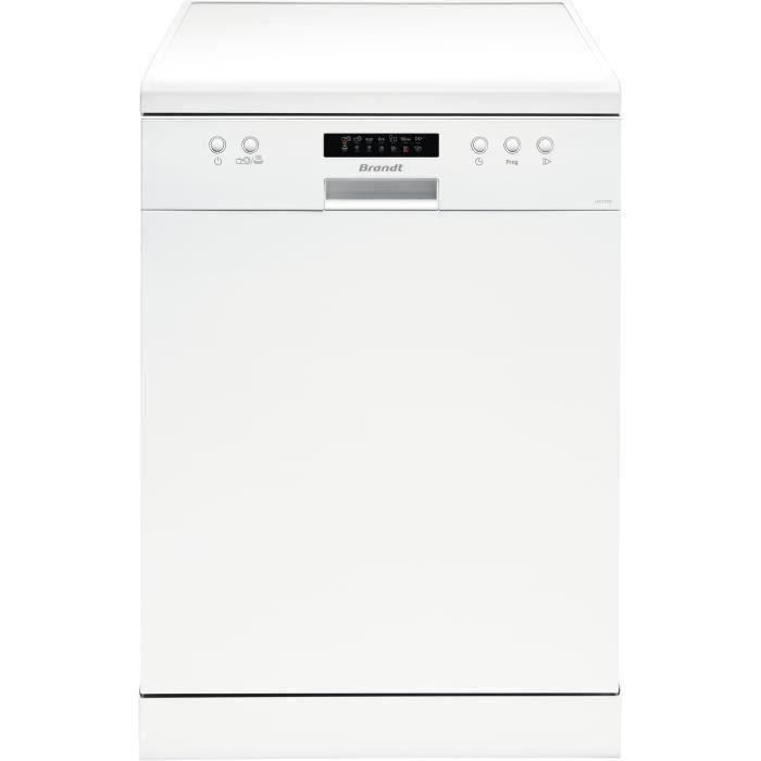 Lave-vaisselle pose libre BRANDT LVC137W - 13 couverts - Induction - L60cm - 47dB - Blanc