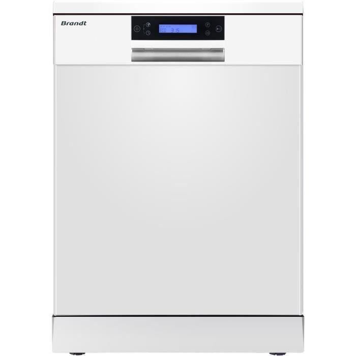 Lave-vaisselle pose libre BRANDT LVC144IW - 14 couverts - Induction - L60cm - 44dB - Classe C - Blanc