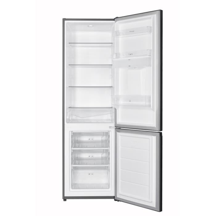 Réfrigérateur combiné BRANDT BC8027EXD - 2 portes - 260L - L55 cm - Silver