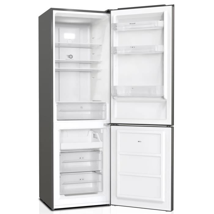 Réfrigérateur combiné BRANDT BFC8600EX - 2 portes - Pose libre - 293L - L60 cm - Blanc