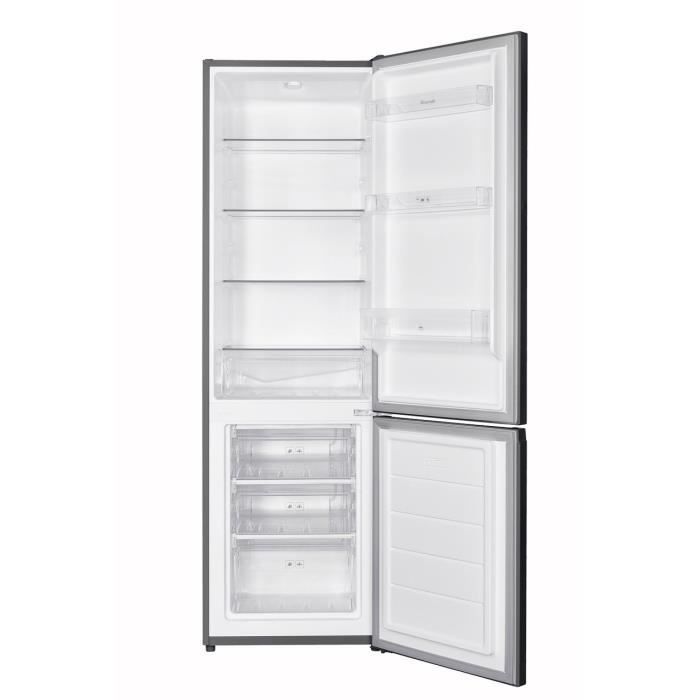 Réfrigérateur combiné BRANDT BC8027EX - 2 portes - 262L - L55 cm - Silver