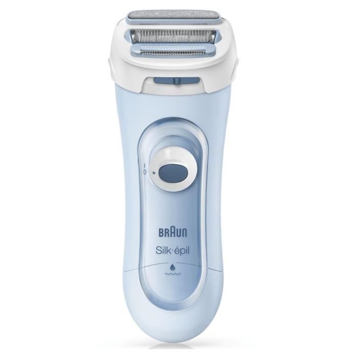 Rasoir électrique BRAUN Silk-épil Lady Shaver 5-160 pour Femme - 3 en 1 - Sans Fil - Wet & Dry - Bleu