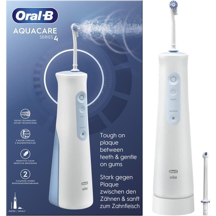 Brosse a dents électrique Oral B Jet Dentaire Oral B Aquacare 4 BLANC