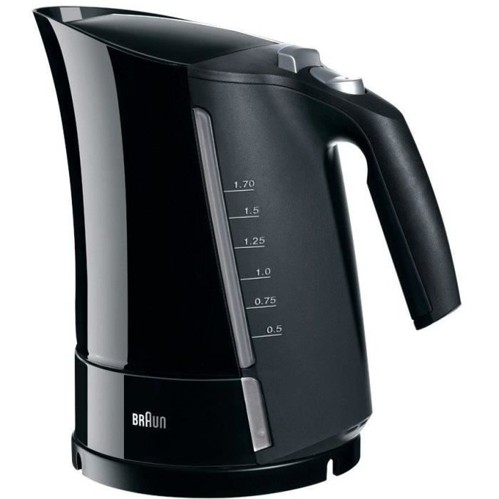 Bouilloire électrique BRAUN Multiquick 5 - 1,6 L - Noir - Systeme d'ébullition rapide