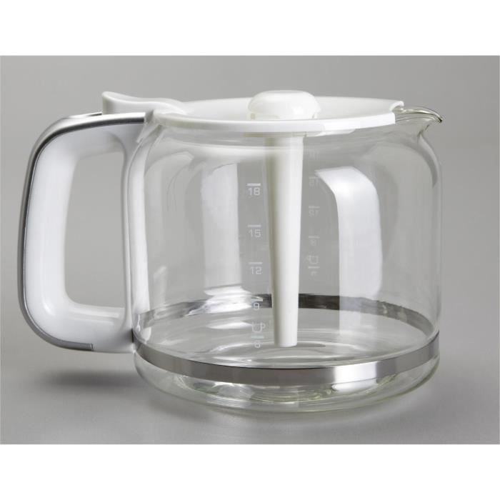 Cafetiere électrique - BRANDT - CAF1318S - Blanc et Silver - 1,8 L - 1100 W - 18 tasses