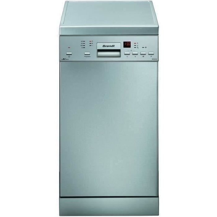 Lave-vaisselle pose libre BRANDT DFS1010X - 10 couverts - Induction - L45cm - 47dB - Inox