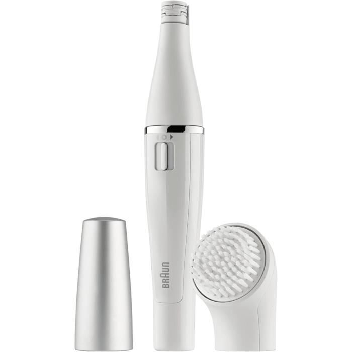 Braun FaceSpa 810 Épilateur Électrique Femme Visage et Épilation, Brosse Nettoyante, Pour Épilation et Nettoyage Du Visage