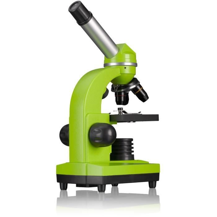 Microscope étudiant BIOLUX SEL - BRESSER JUNIOR - grossissement 40x-1600x - kit d'expérimentation - vert